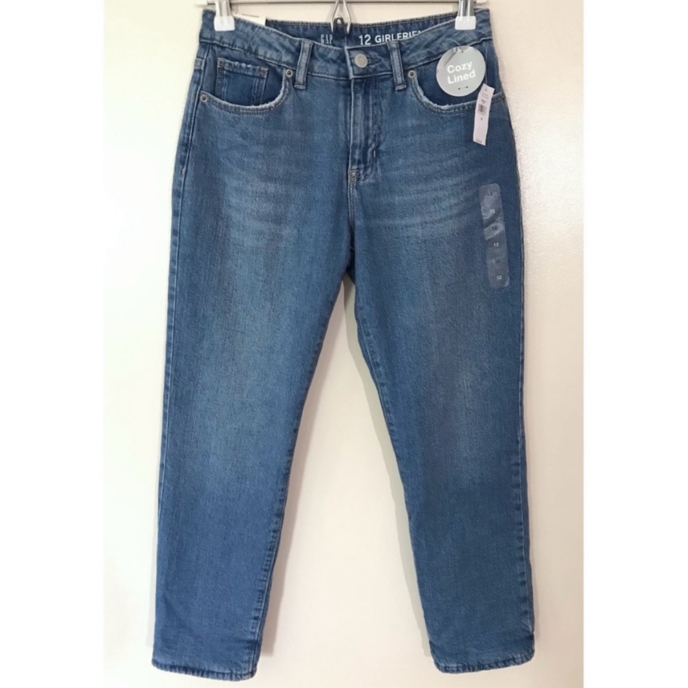 GAP • 12 • Cozy Fleece Lined Girls Girlfriend Denim Jeans